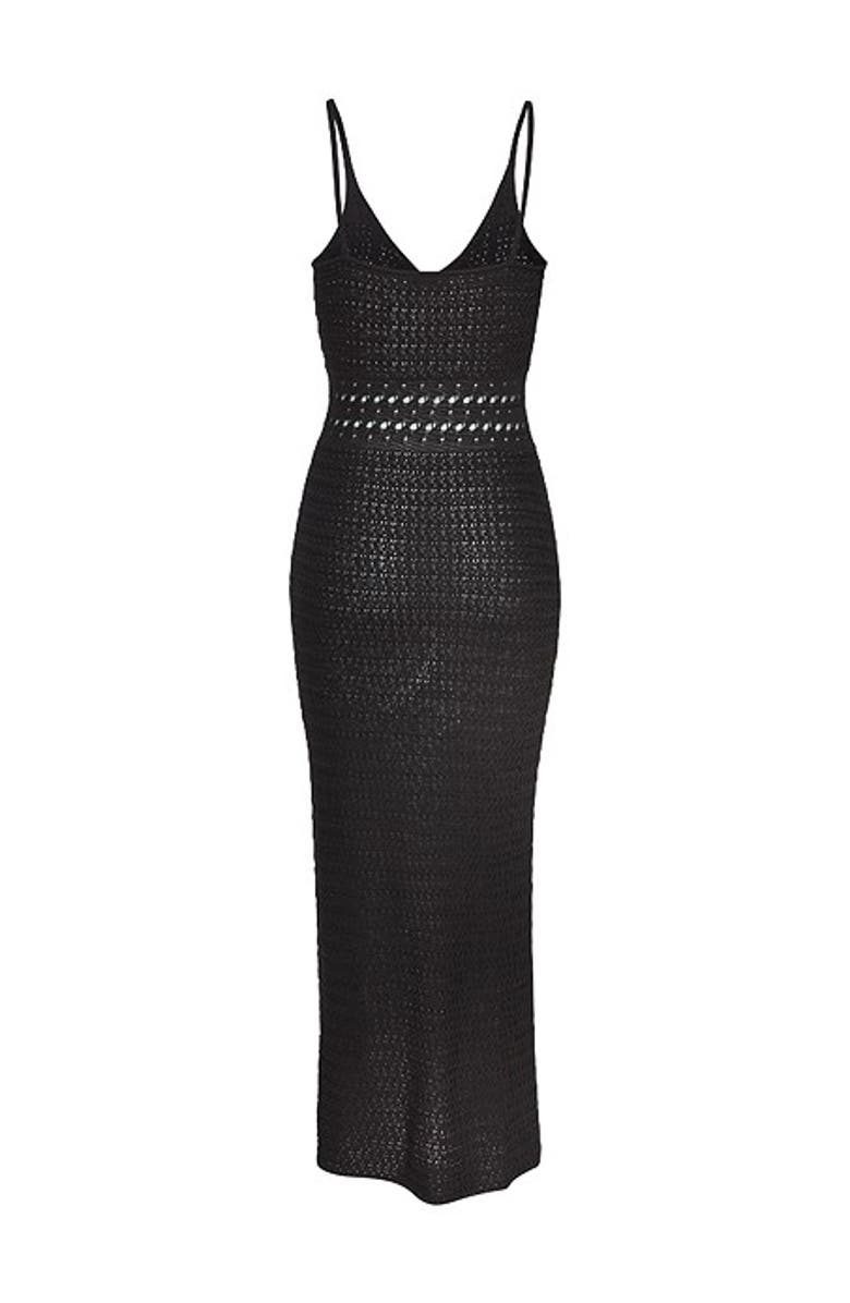 LASCANA Women's Crochet Maxi Dress Cover Up, Alternate, color, Black