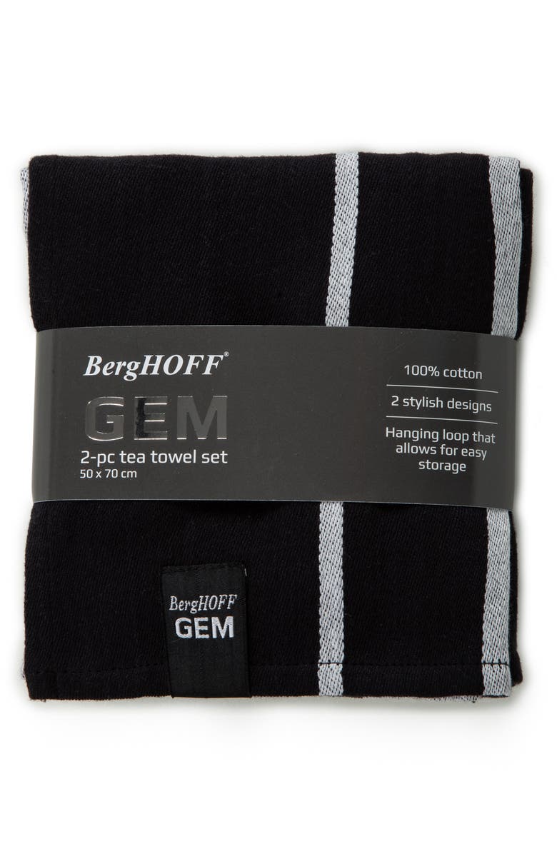 BergHOFF Gen 2-Piece Tea Towel Set, Alternate, color, Black