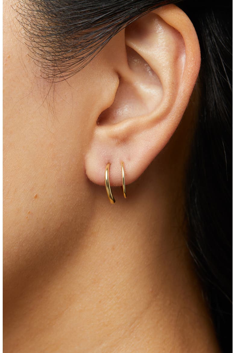 Double Hoop Earrings - Harley, Alternate, color, Gold