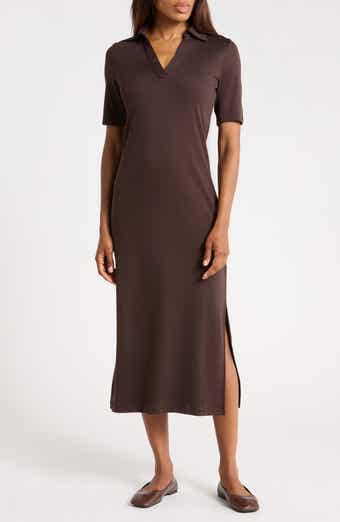 Short Sleeve Cotton Polo Dress