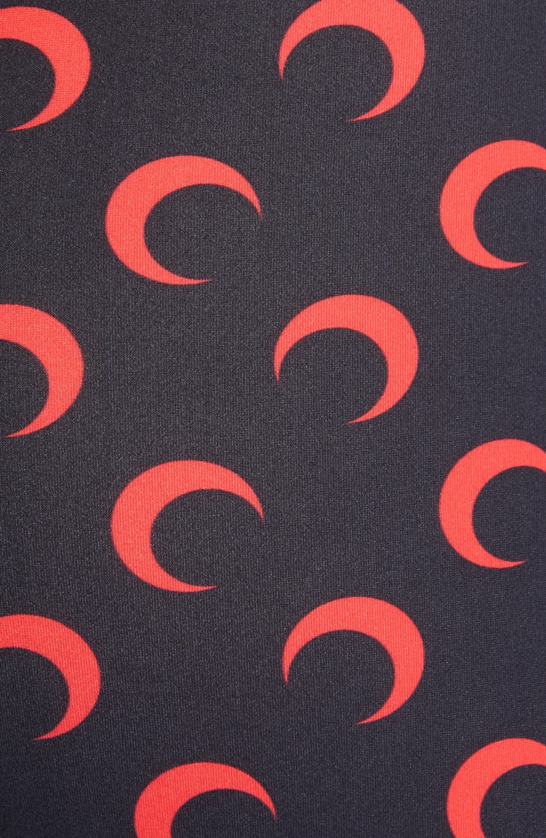 Marine Serre Crescent Print Jersey Biker Shorts, Alternate, color, 