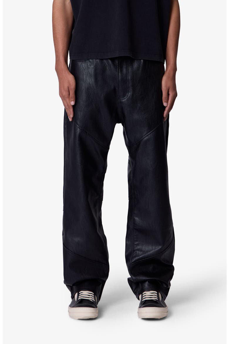 Ultra Baggy Faux Leather Pants, Main, color, BLACK