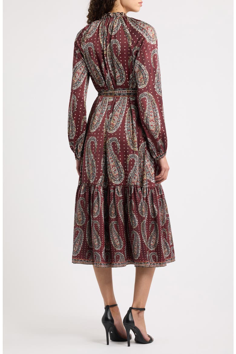 Sienna Print Midi Dress, Alternate, color, FOLKLORE