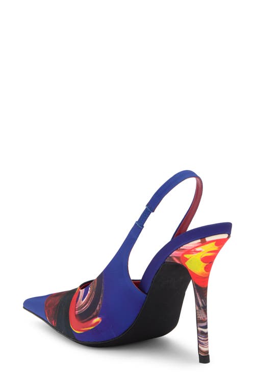 Jeffrey Campbell Surpass Slingback Pointed Toe Pump In Bad Girl Combo