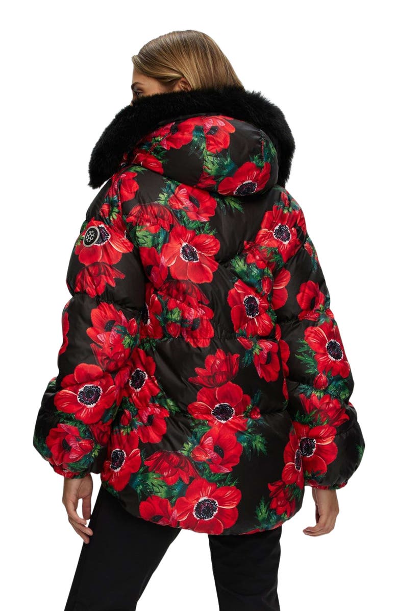 GORSKI Apres-Ski High-Low Jacket With Detachable Hood Trim, Alternate, color, 