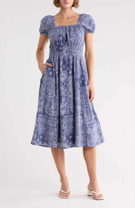 Melrose and Market Puff Sleeve Midi Dress
