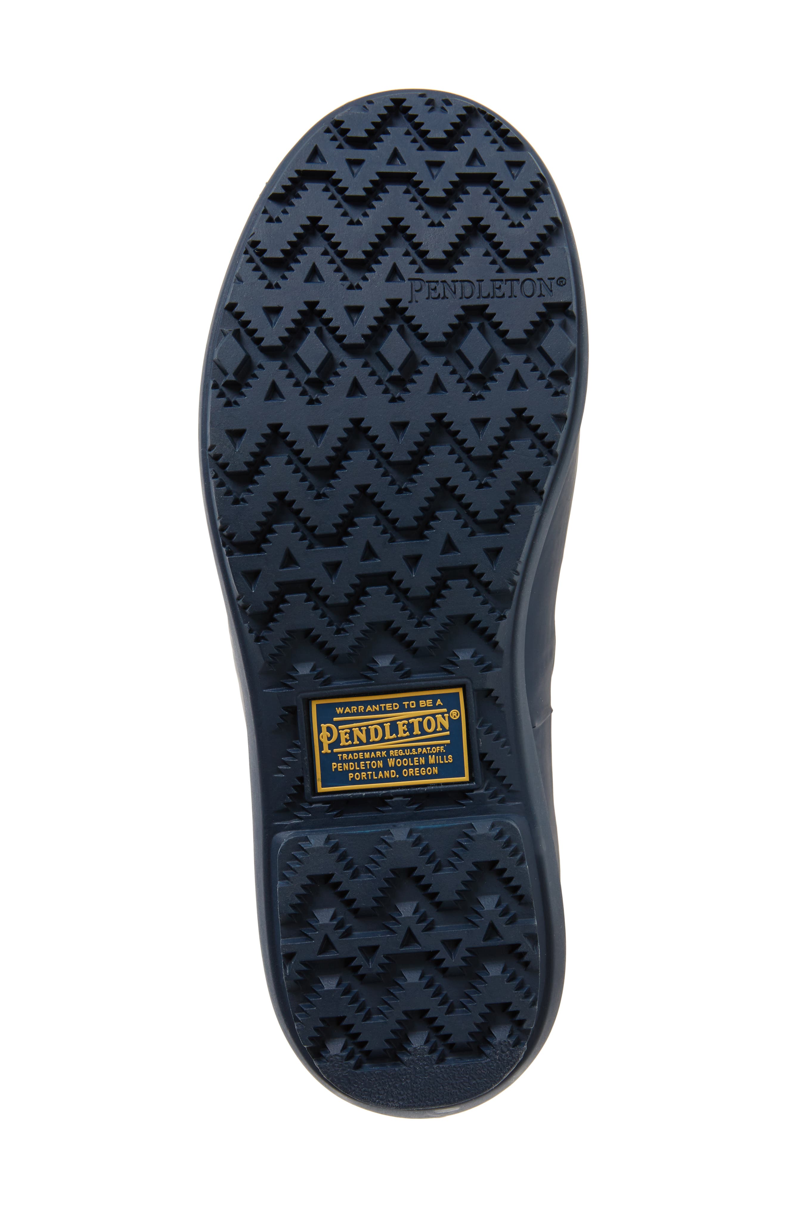 Pendleton Embossed Tall Waterproof Rain Boot, Alternate, color, Navy