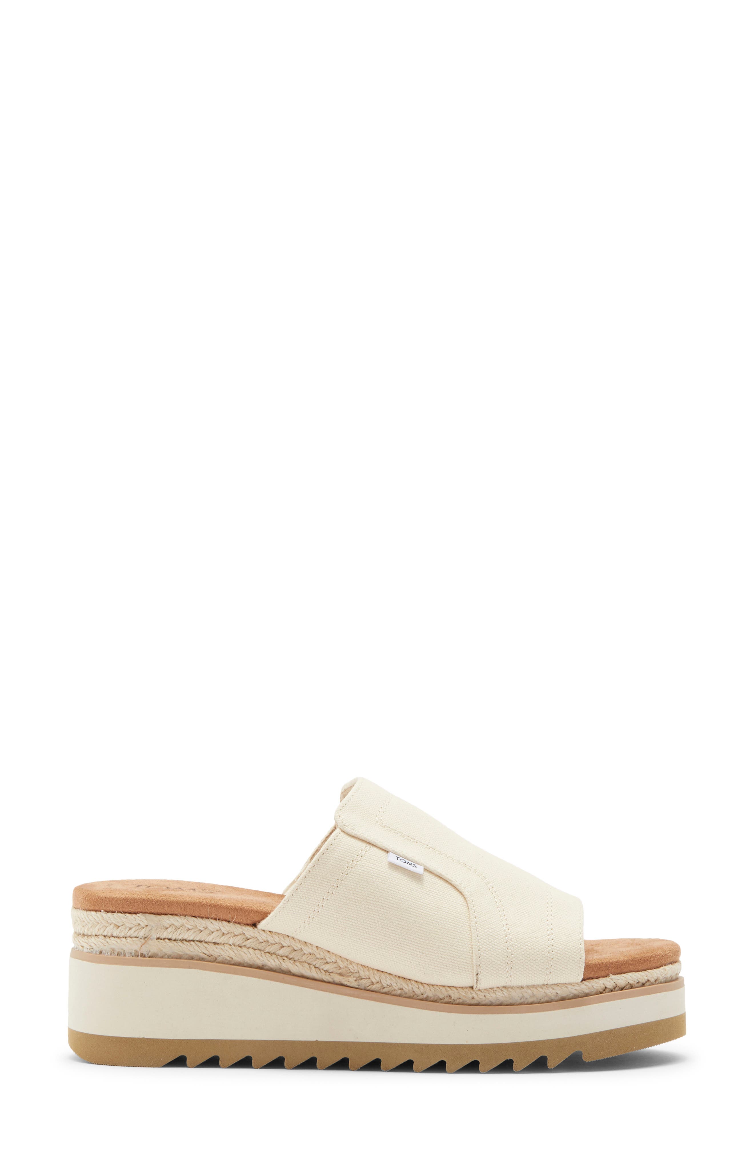 TOMS Adria Platform Wedge Sandal, Alternate, color, Natural