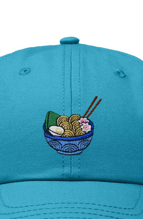 Dalix Noodles Embroidered Casual Cap In Teal