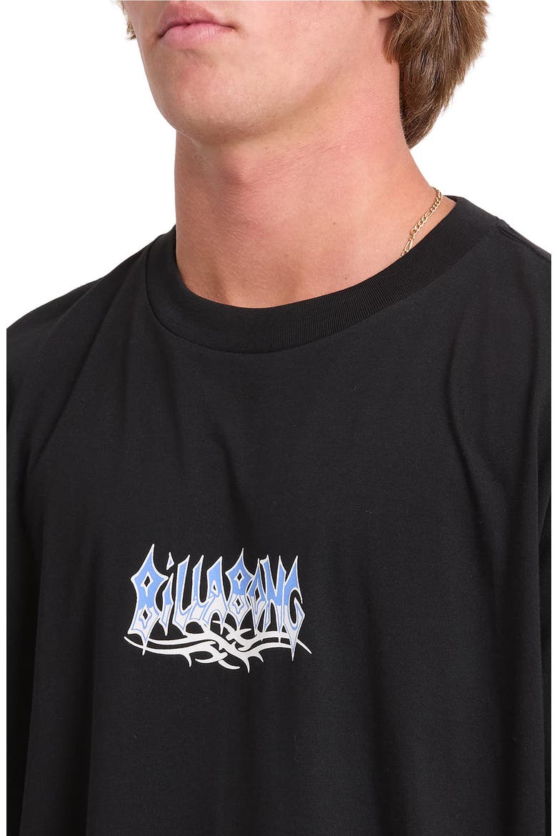 Behind the Lip OG Loose Fit Short Sleeve Performance Rashguard, Alternate, color, BLACK