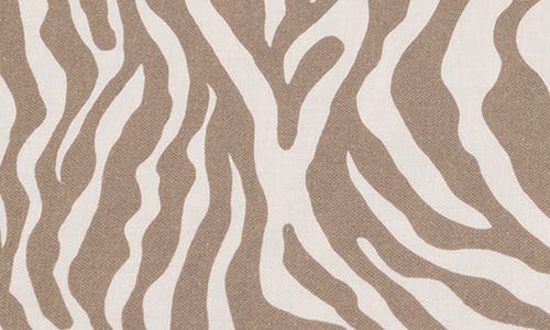 Matouk Regine Zebra Stripe Linen Tablecloth In Brown