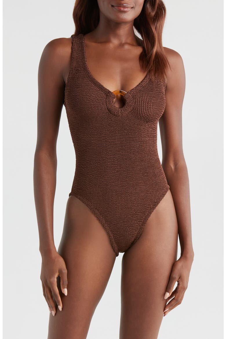 Hunza G Celine Seersucker One-Piece Swimsuit (Women) | Nordstrom