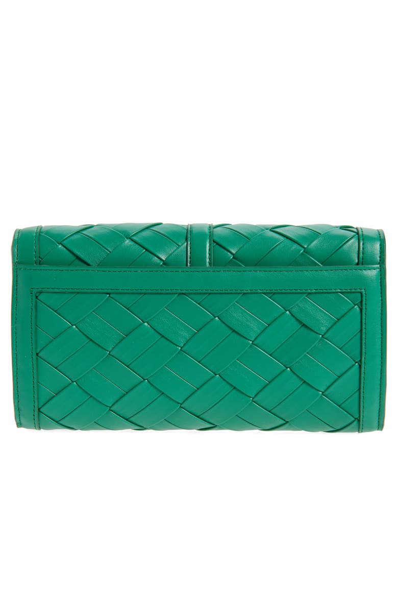 Stella McCartney Ryder Woven Faux Leather Wallet, Alternate, color, Bright Green