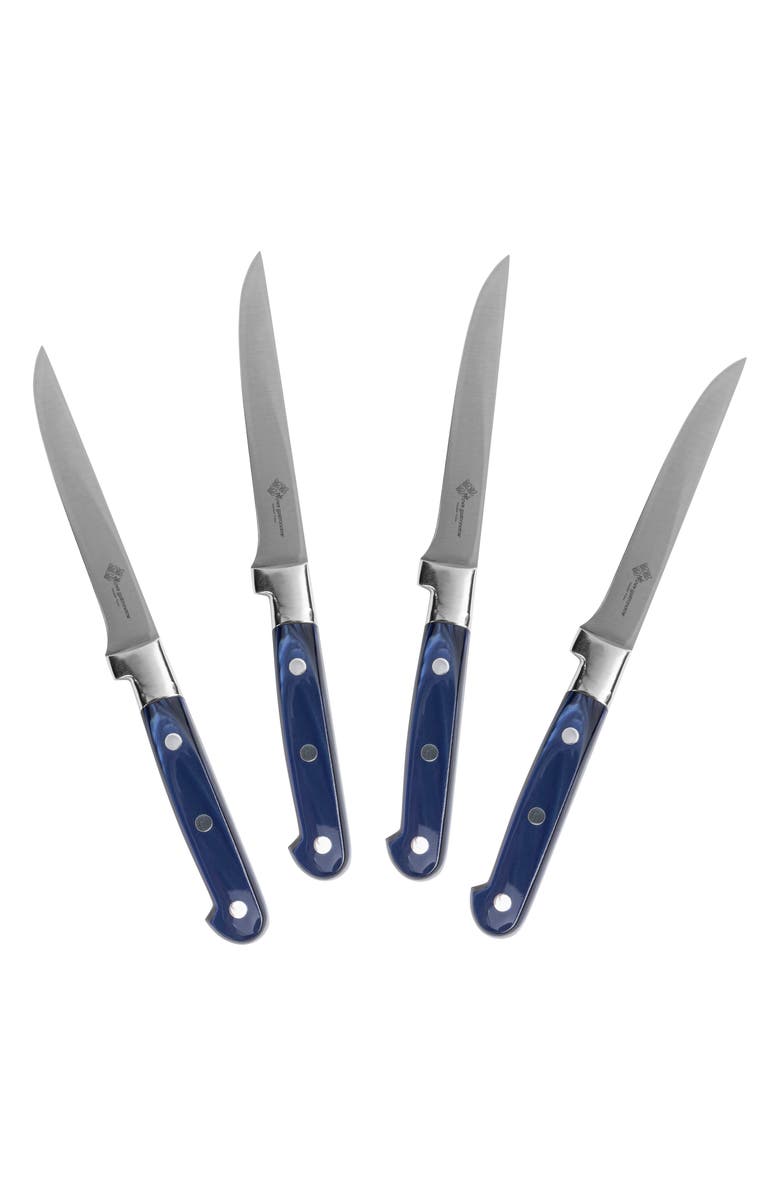 AU NAIN Prince Gastronome 4-Piece Steak Knife Set, Alternate, color, Royal Blue
