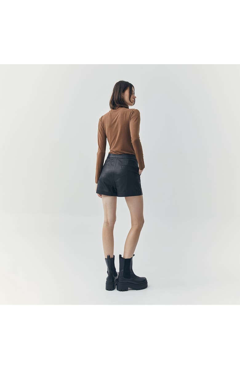 ATS Wren Short Leather Pants, Alternate, color, Black