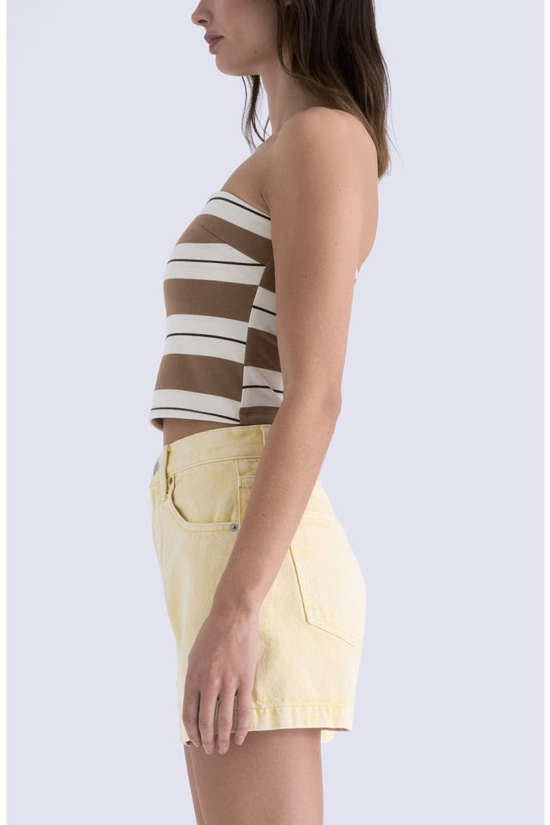 Beverly Stripe Cotton Blend Strapless Top, Alternate, color, DESERT EGRET STRIPE