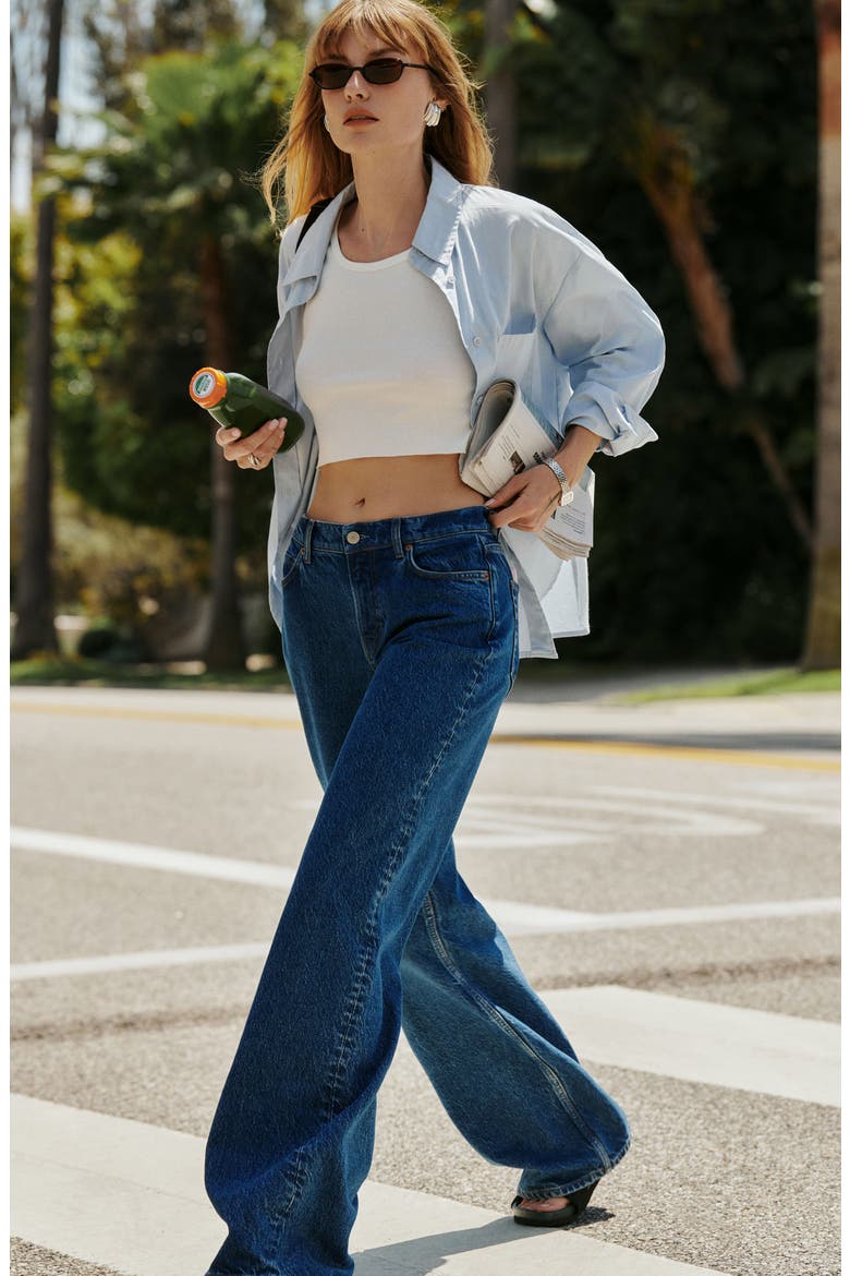 Cary Slouchy Wide Leg Jeans, Alternate, color, CLEARY