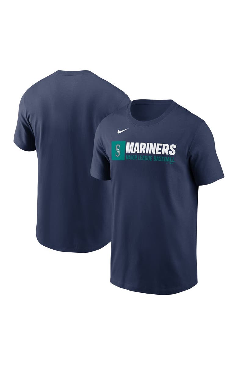 Nike Men's Nike  Navy Seattle Mariners Team Block T-Shirt, Alternate, color, Navy