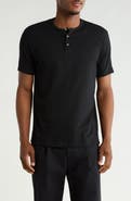 DENIM AND FLOWER Henley Short Sleeve T-Shirt