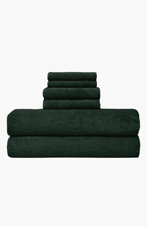 Italic Ultraplush Australian Cotton Luxe Towel Set In Green
