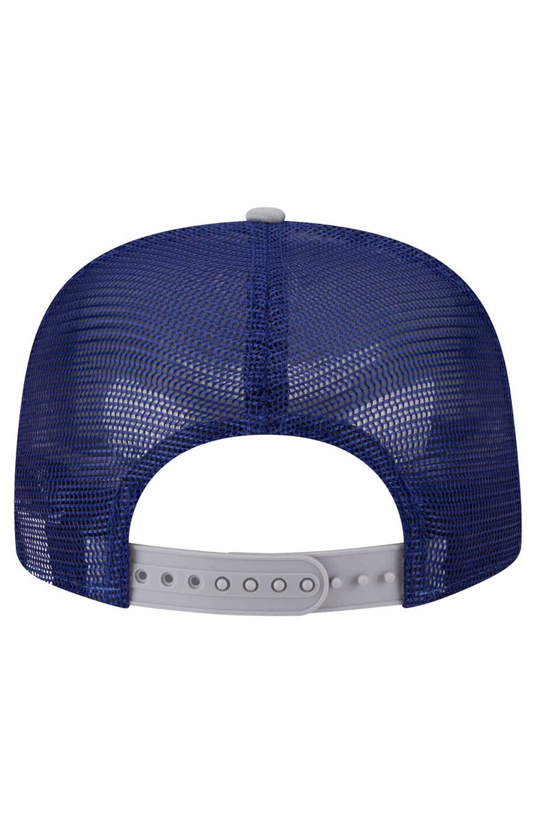 New Era Men's New Era White/Gray Los Angeles Dodgers Retro Script Trucker 9FIFTY Snapback Hat, Alternate, color, White