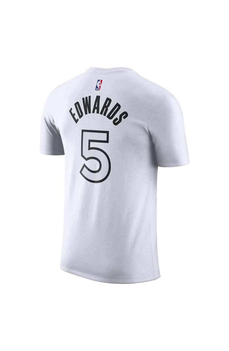 Nike Men's Nike Anthony Edwards White Minnesota Timberwolves 2024/25 City Edition Name & Number T-Shirt, Alternate, color, 