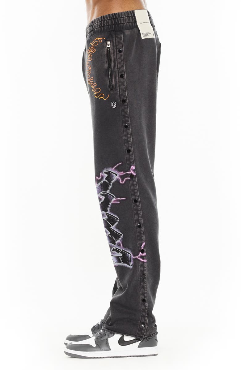 Cult of Individuality Open Hem French Terry Sweatpants, Alternate, color, Vintage Charcoal