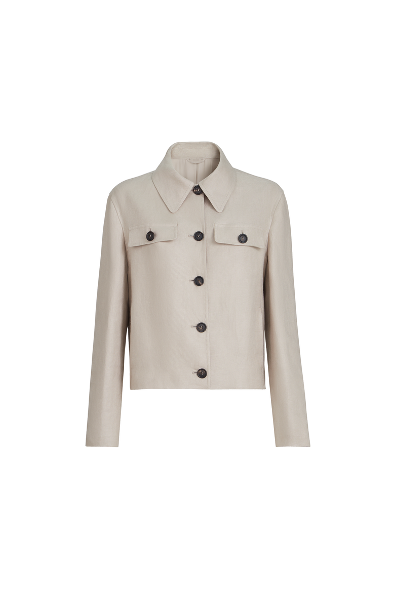 Linen diagonal jacket, Alternate, color, Beige