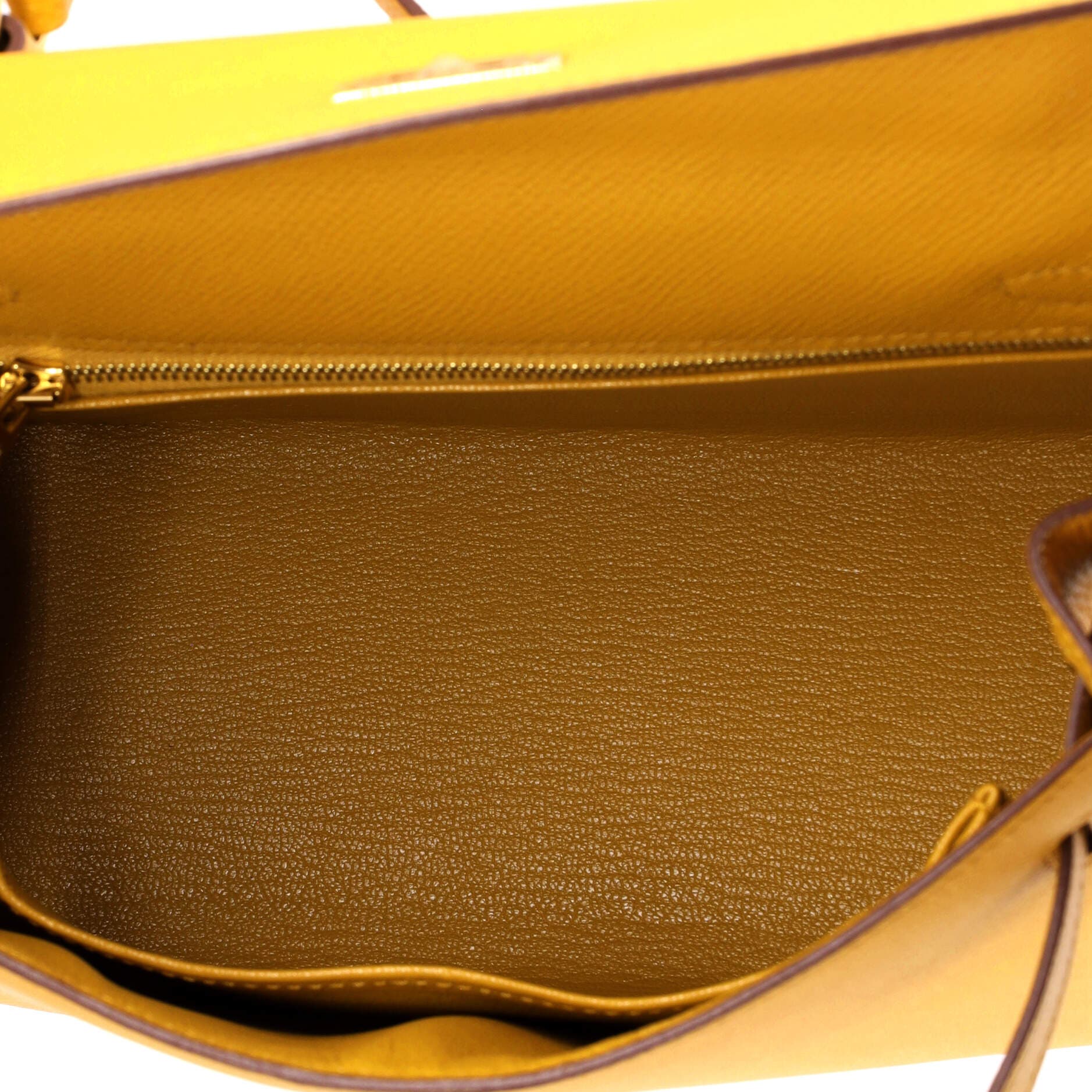Pre-Owned Hermes Kelly Handbag Yellow Epsom with Gold Hardware 25, Alternate, color, Jaune Ambre