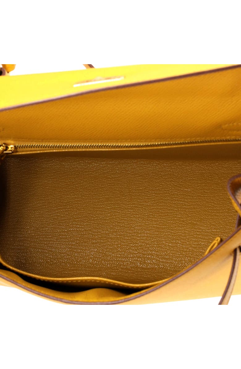 Pre-Owned Hermes Kelly Handbag Yellow Epsom with Gold Hardware 25, Alternate, color, Jaune Ambre