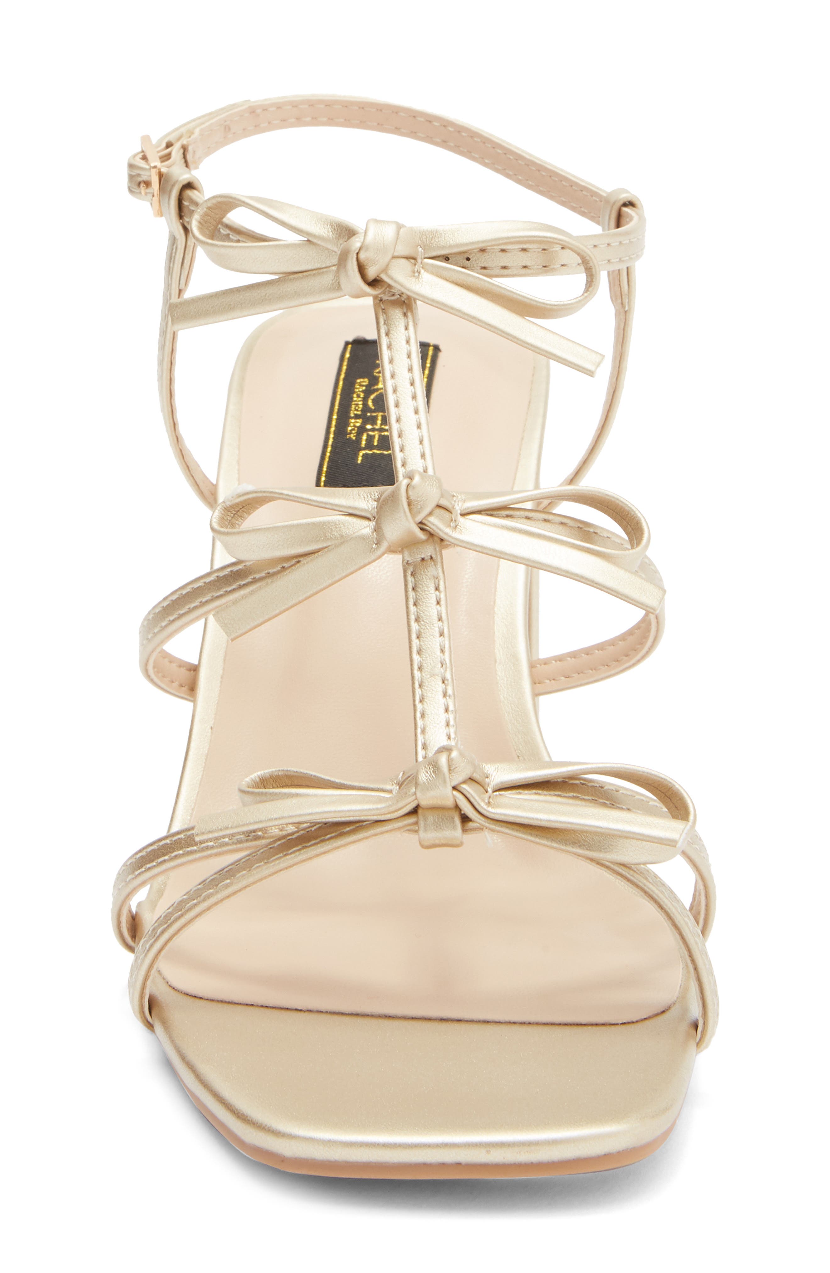 Cologne Bow Block Heel Sandal, Alternate, color, GOLD