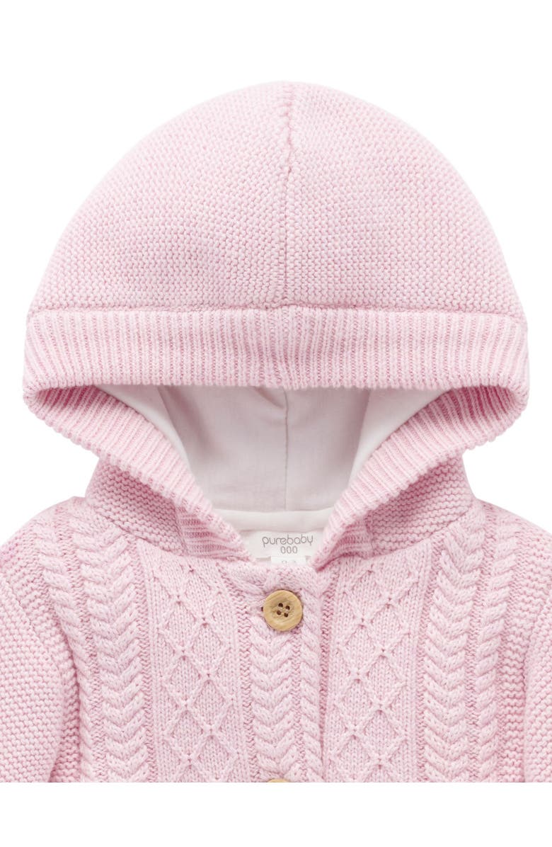 Purebaby Cable Padded Jacket, Alternate, color, Primrose Melange