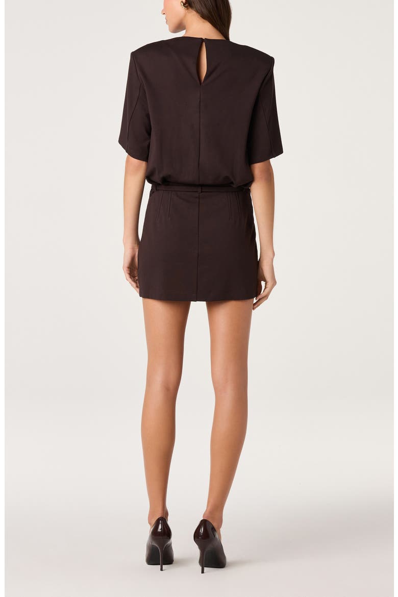 Carlreca Belted Minidress, Alternate, color, DARK BROWN