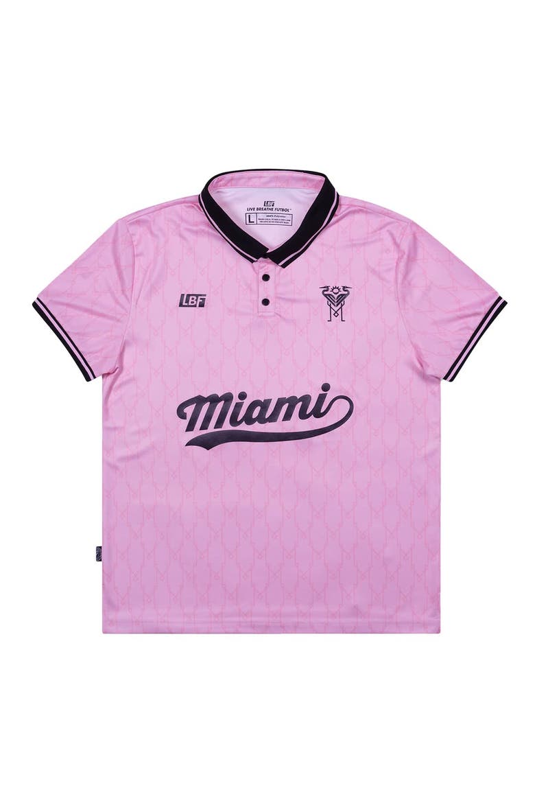 Unisex Live Breathe Futbol Pink Inter Miami CF Polo, Alternate, color, Pink