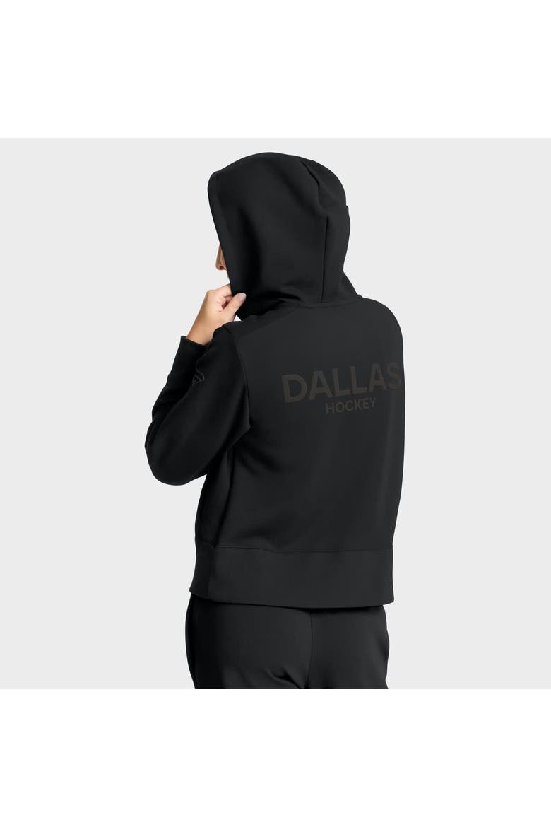 Women's Fanatics Black Dallas Stars Authentic Pro Road Tri-Blend Quarter-Zip Hoodie, Alternate, color, Black