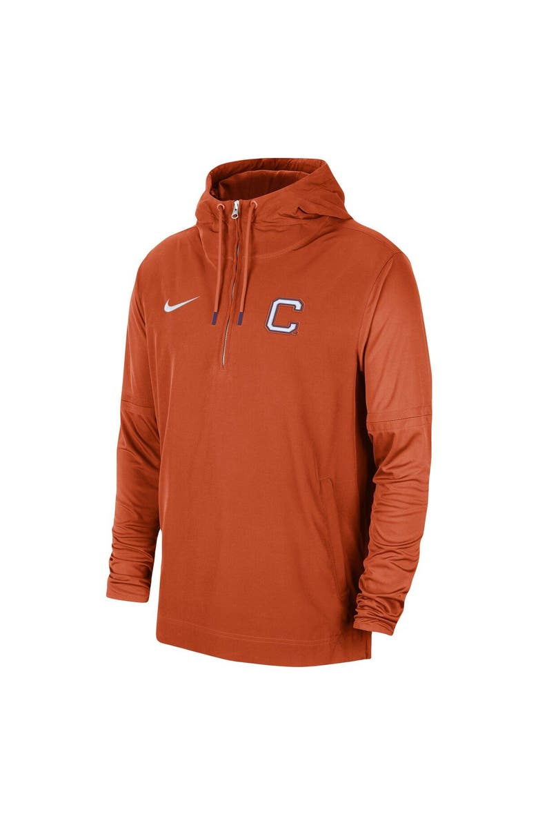 Nike Men's Nike Orange Clemson Tigers 2023 Sideline Player Quarter-Zip Hoodie Jacket, Alternate, color, Orange
