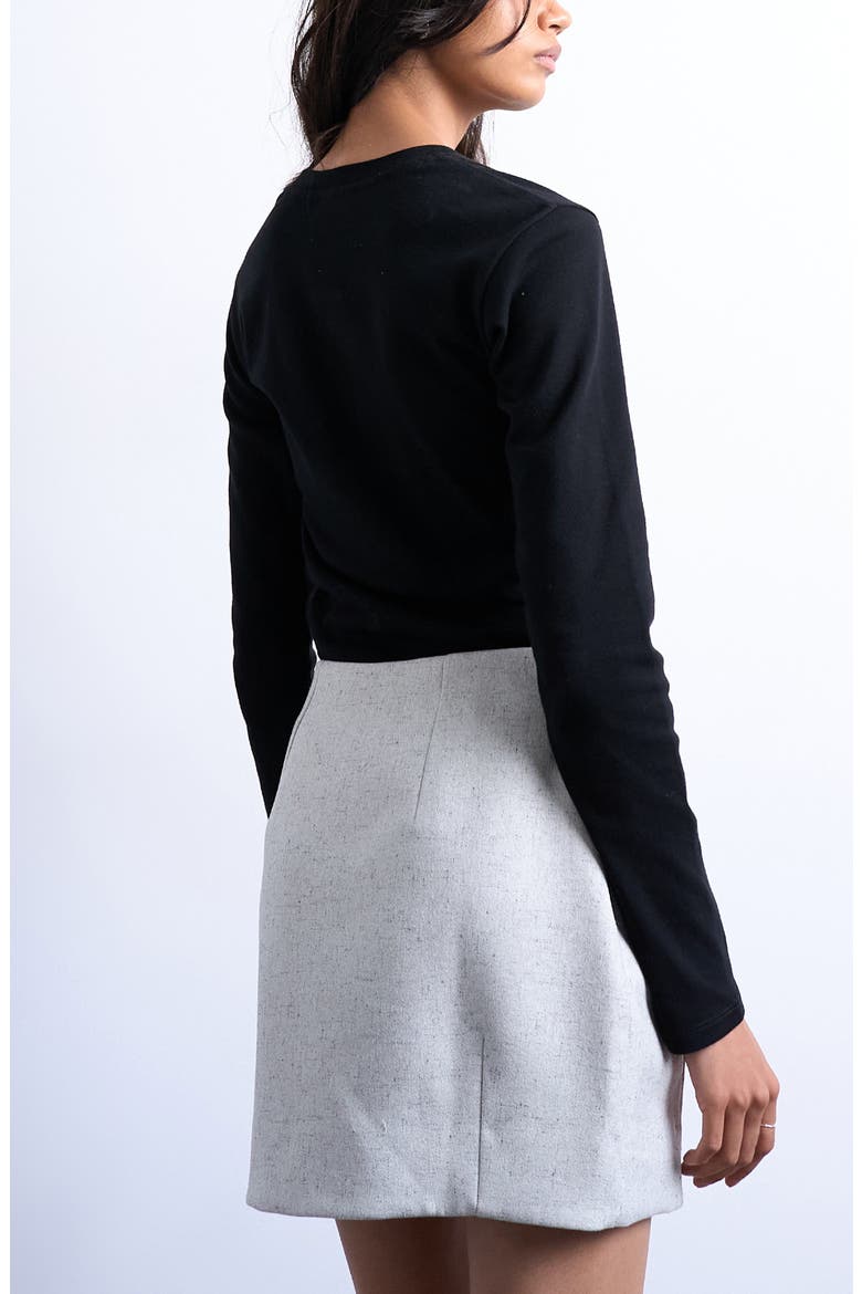 A-Line Miniskirt, Alternate, color, GREY