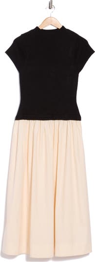 Lace Trim Tiered Dress