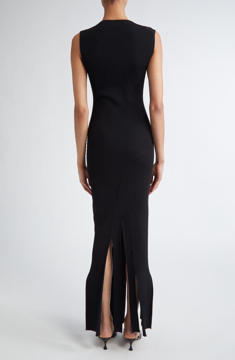 Victoria Beckham Braided Detail Sleeveless Rib Knit Dress, Alternate, color, 