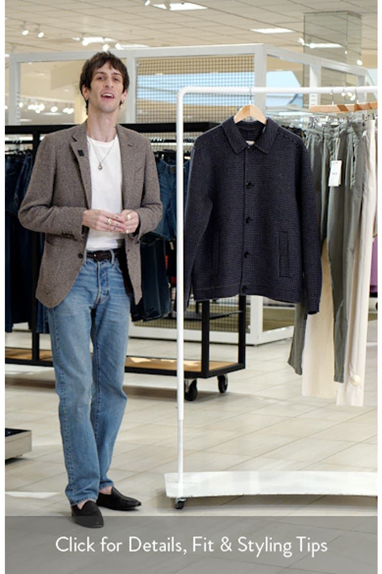 Marine Layer Luca Felted Houndstooth Jacket (Men) | Nordstrom