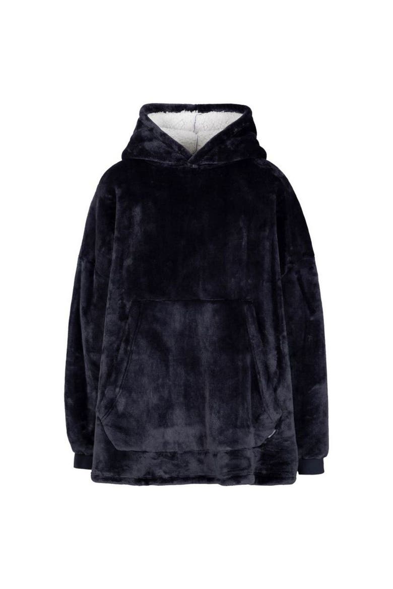 Gender Inclusive Cosiness Oversized Hoodie Blanket, Main, color, Navy
