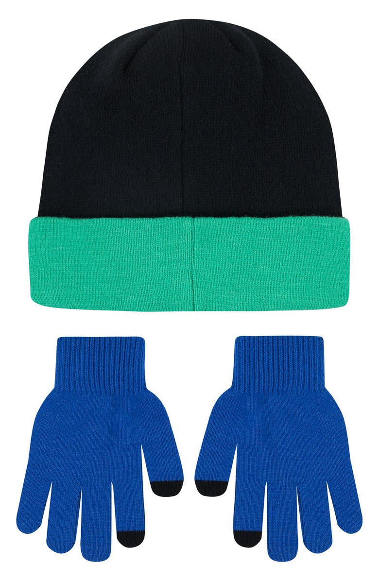 Nike Wordmark Colorblock Beanie, Alternate, color, Black