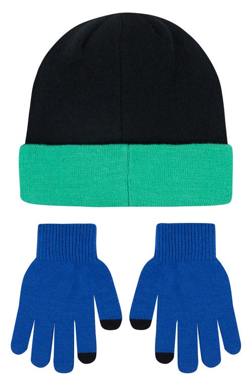 Nike Wordmark Colorblock Beanie In Blue