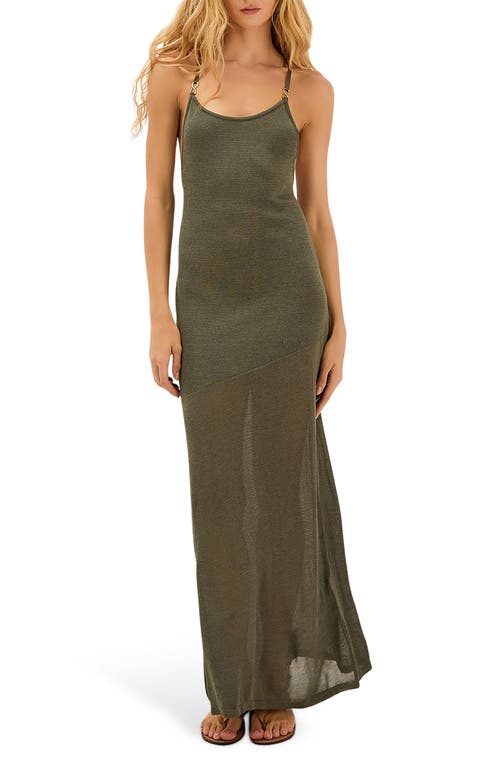 Vix Paula Hermanny Vix Daphne Maxi Dress Swim Cover-up In Green