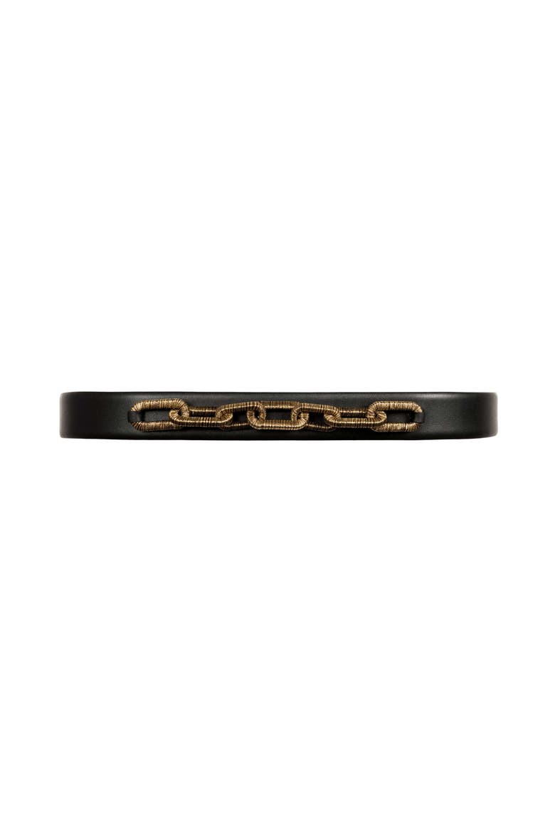 Catena Belt Black & Antique Gold, Alternate, color, Black & Antique Gold