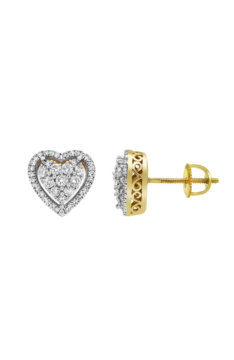 LuvMyJewelry Heartland Bling 14K Yellow Gold Diamond Stud Earrings - 0.62ct., Alternate, color, 14K Yellow Gold