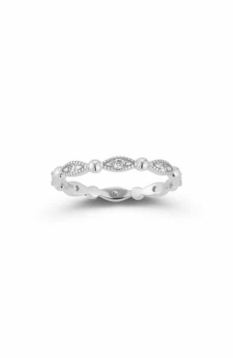 GLAZE JEWELRY Moissanite Stackable Band Ring