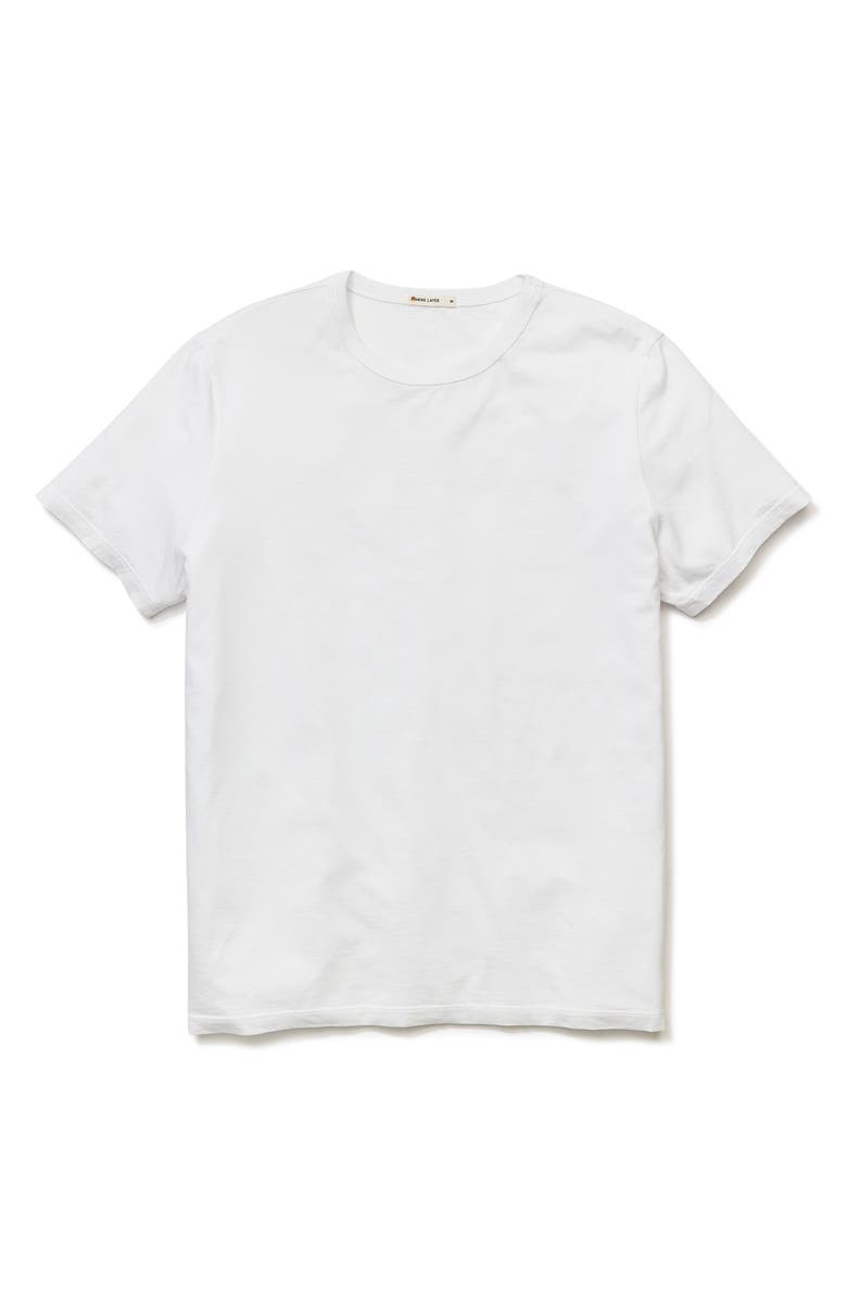Marine Layer Signature Crewneck T-Shirt, Alternate, color, Pure White