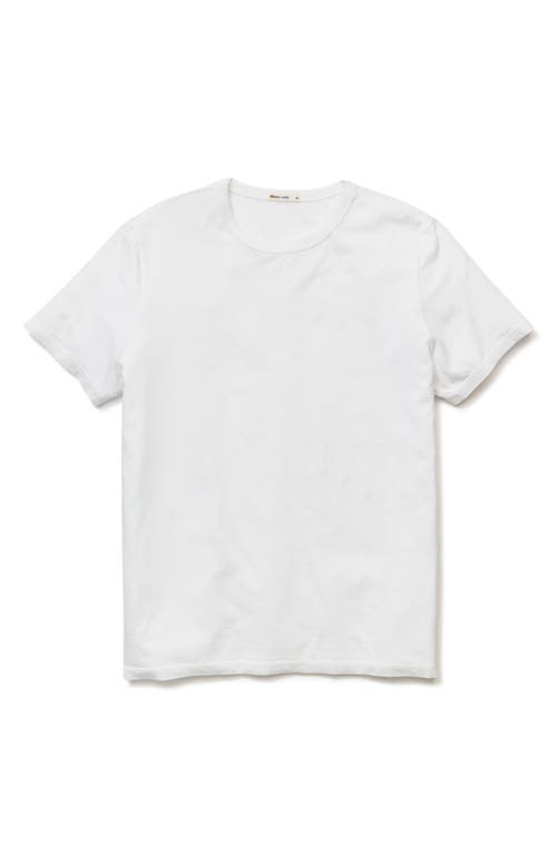 Marine Layer Signature Crewneck T-shirt In White