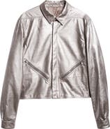 Rick Owens Tour Alice Metallic Leather Jacket